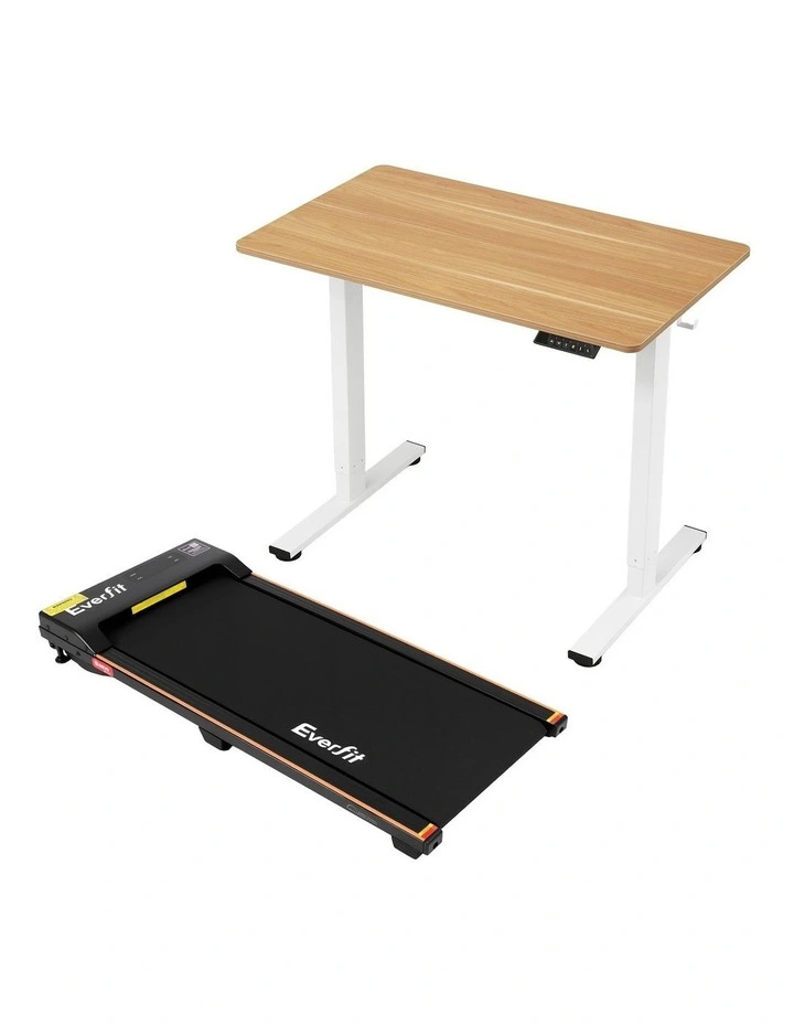 Artiss 100cm Standing Desk Treadmill Motorised Natural Wood image 1
