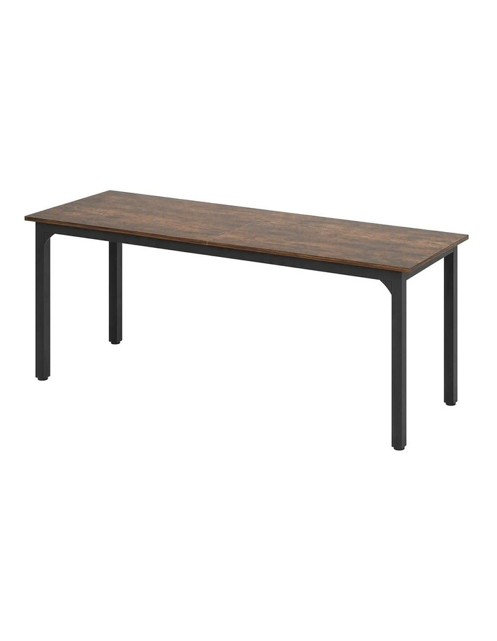 Artiss Computer Desk 2 Person Double Workstation Study Table Rustic Brown 200cm image 3