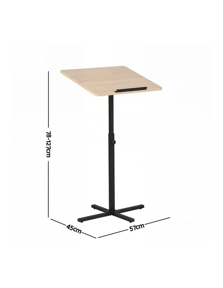 Artiss Floor Podium Stand 78-127CM Height Adjustable Portable Laptop Desk image 2