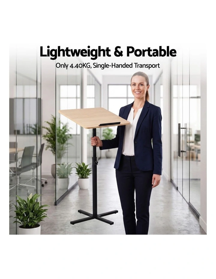 Artiss Floor Podium Stand 78-127CM Height Adjustable Portable Laptop Desk image 4