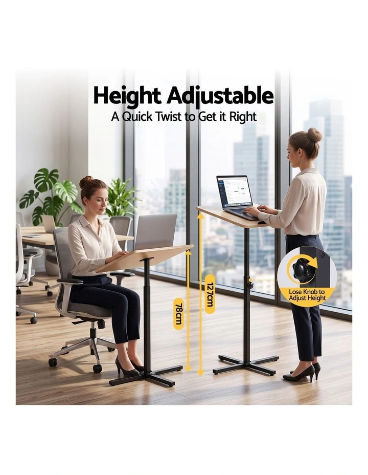 Artiss Floor Podium Stand 78-127CM Height Adjustable Portable Laptop Desk image 5