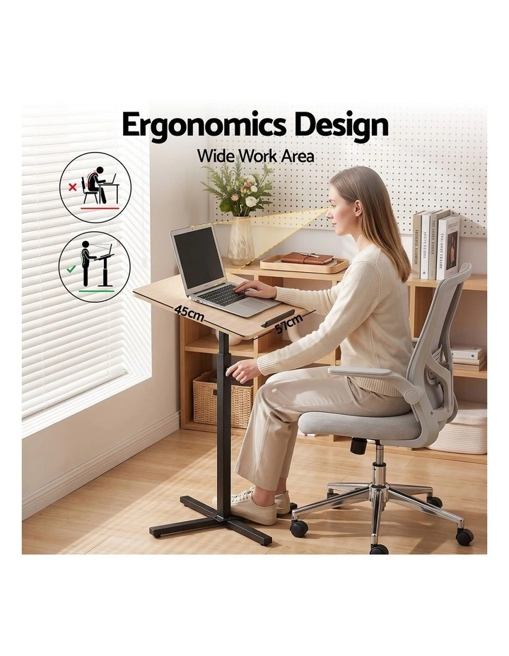Artiss Floor Podium Stand 78-127CM Height Adjustable Portable Laptop Desk image 6