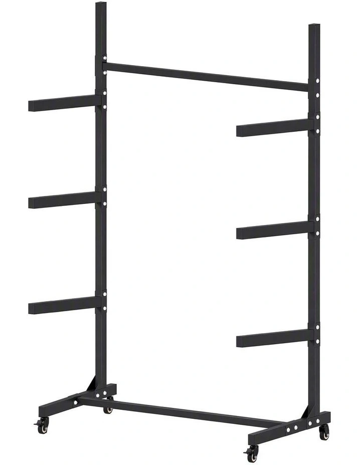 Weisshorn Kayak Storage Rack 3-Tier Canoe SUP Paddleboard Garage 80kg Casters image 1
