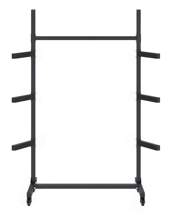 Weisshorn Kayak Storage Rack 3-Tier Canoe SUP Paddleboard Garage 80kg Casters image 3