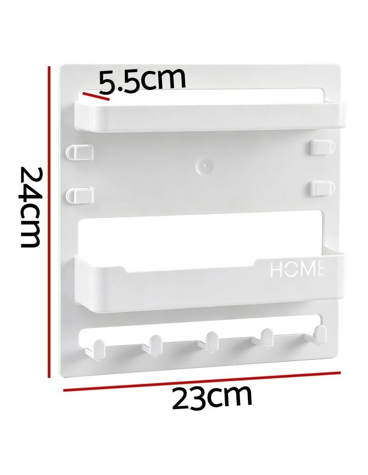Artiss Wall-Mounted Bedside Shelf Floating Nightstand Organizer Self-Adhesive No-Drill Storage image 2