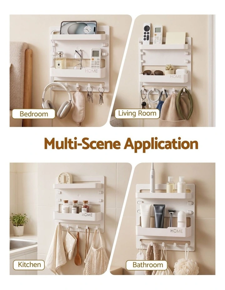 Artiss Wall-Mounted Bedside Shelf Floating Nightstand Organizer Self-Adhesive No-Drill Storage image 6