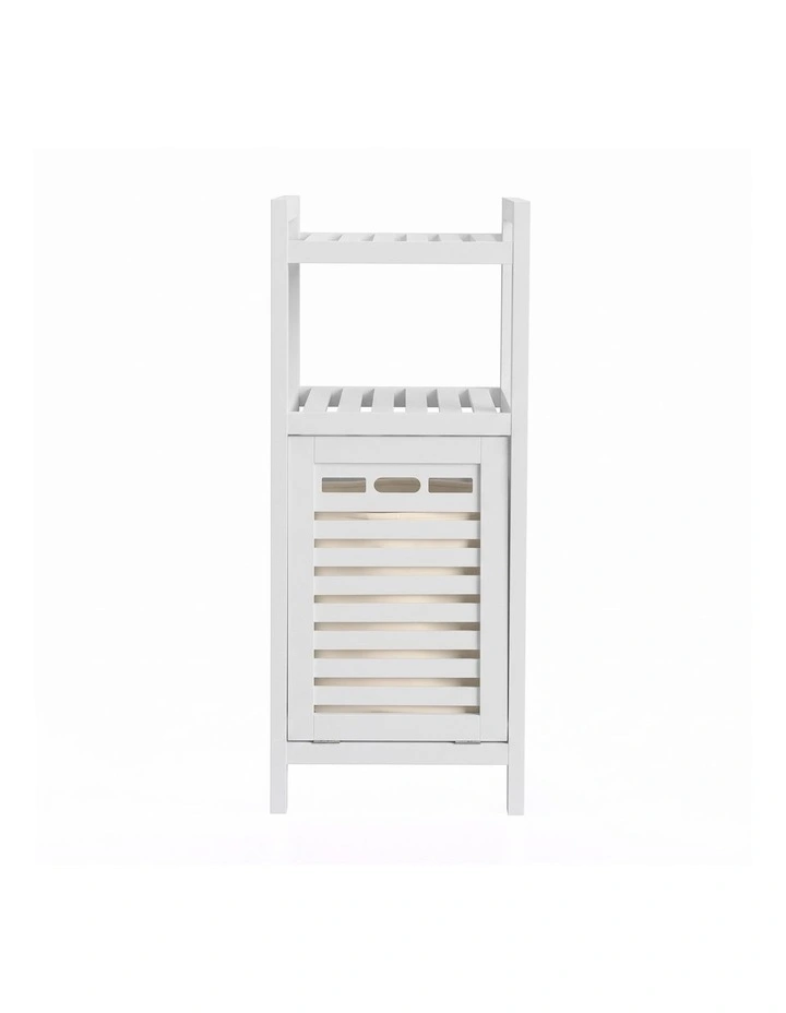 Artiss Bathroom Storage Cabinet Tilt Out Laundry Hamper Tall Organiser White image 3