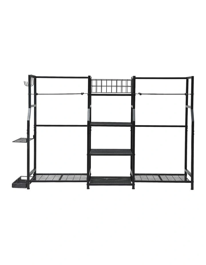 Everfit Golf Bag Storage Golfing Equipment Rack Holds 2 Bags 16 Clubs image 3