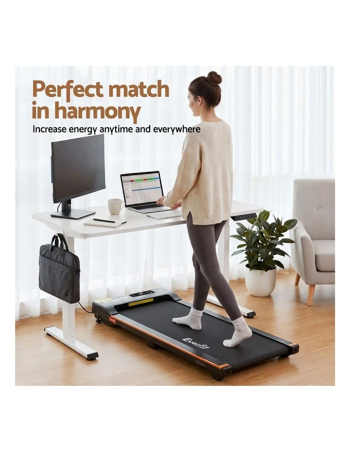 Artiss 100cm Standing Desk Treadmill Motorised Home Office White image 4