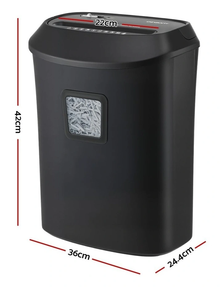 DEVANTI 25L Paper Shredder 14 Sheet P4 Cross Cut for Home Office image 2