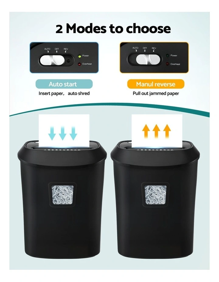 DEVANTI 25L Paper Shredder 14 Sheet P4 Cross Cut for Home Office image 6