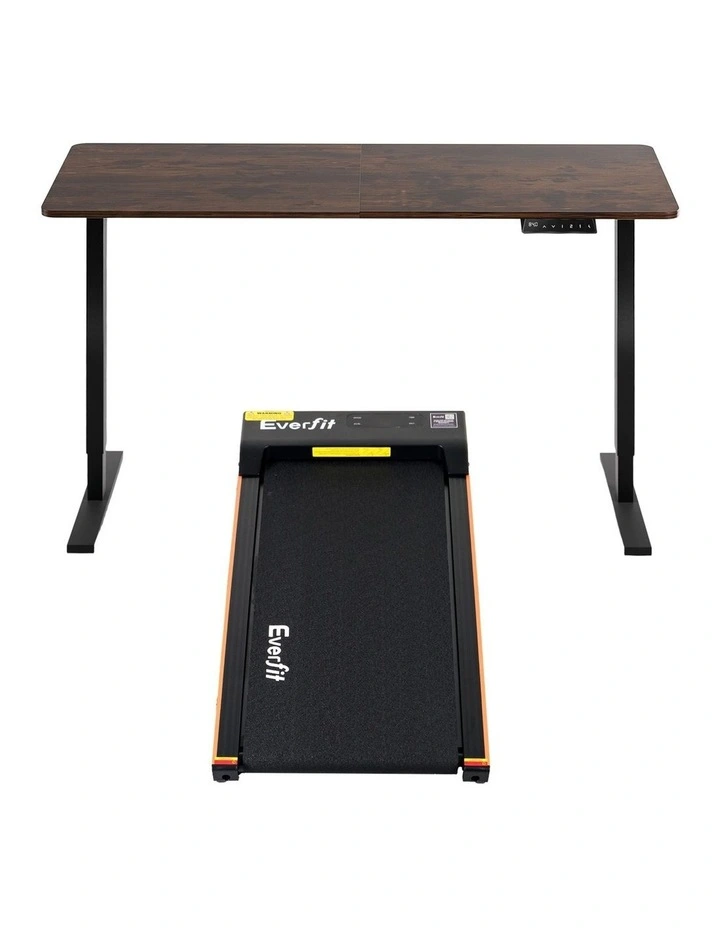 Artiss 140cm Standing Desk Treadmill Motorised Rustic Brown image 3
