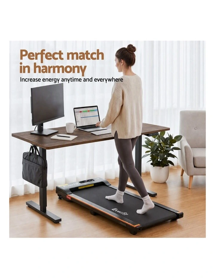 Artiss 140cm Standing Desk Treadmill Motorised Rustic Brown image 4
