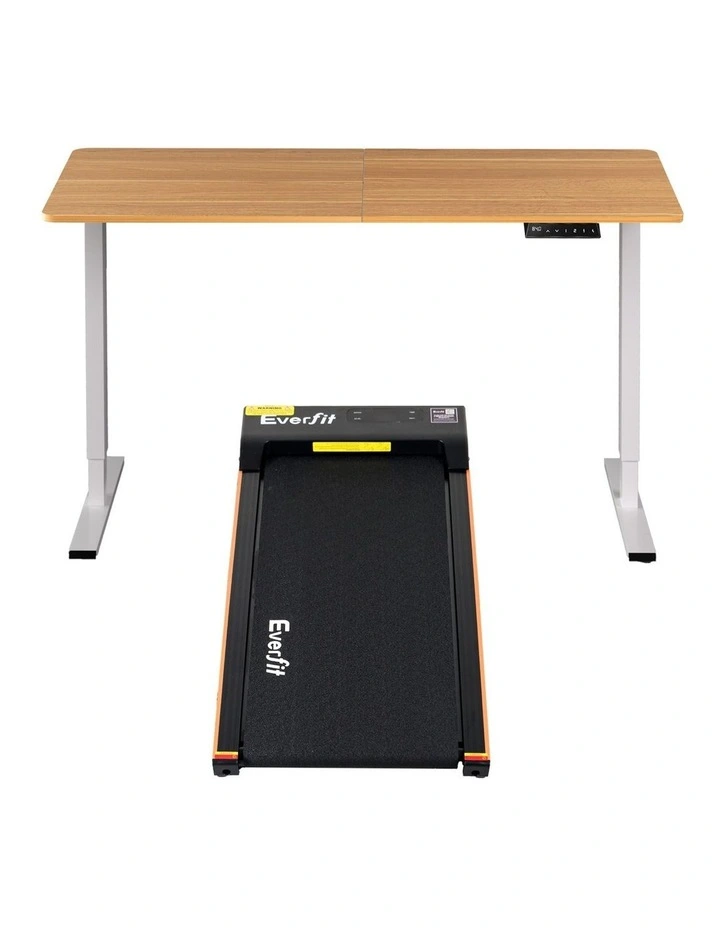 Artiss 140cm Standing Desk Treadmill Motorised Natural Wood image 3