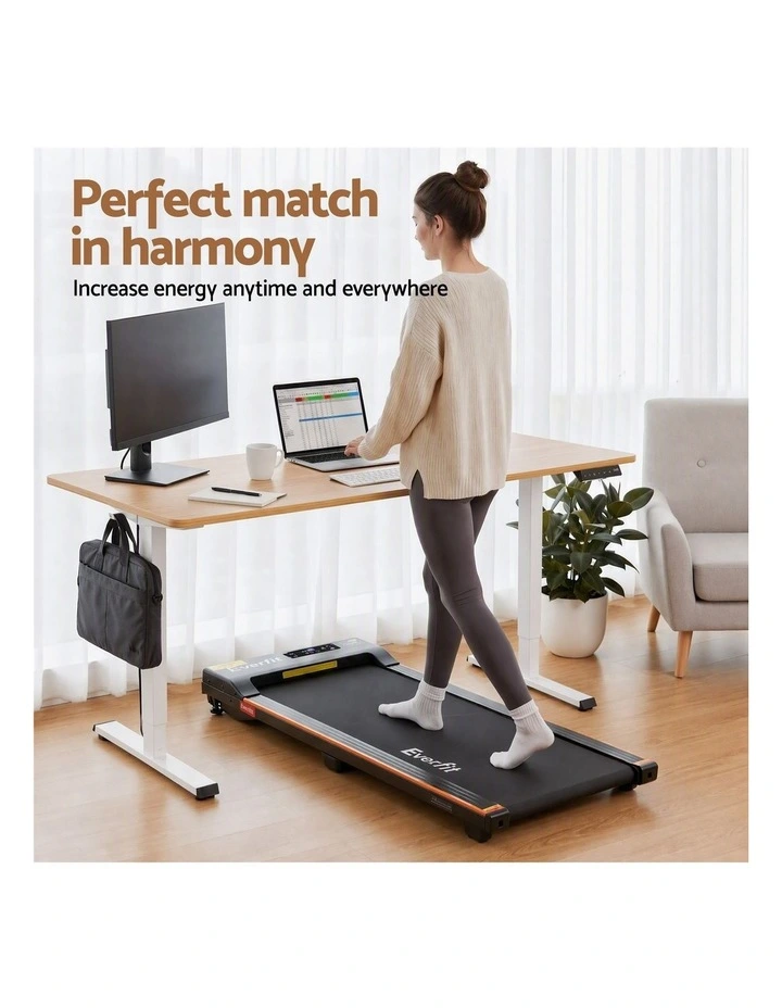 Artiss 140cm Standing Desk Treadmill Motorised Natural Wood image 4