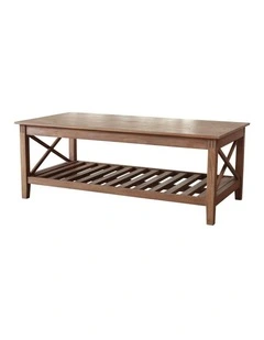 Devon Coffee Table with Shelf 120x60cm Walnut