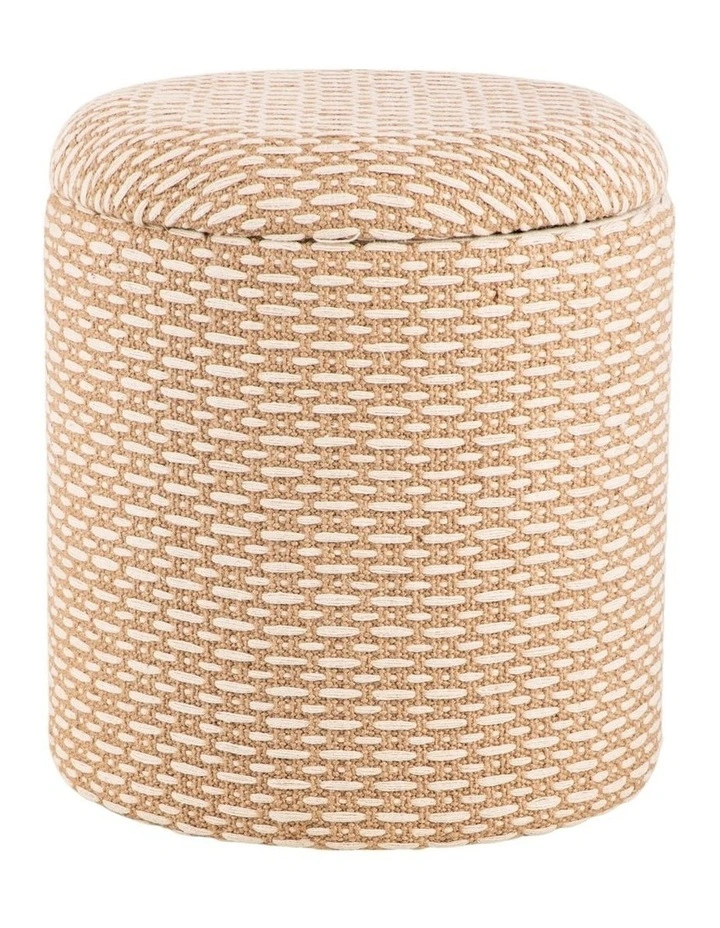 Renee Storage Ottoman 40x40x45cm Natural image 2