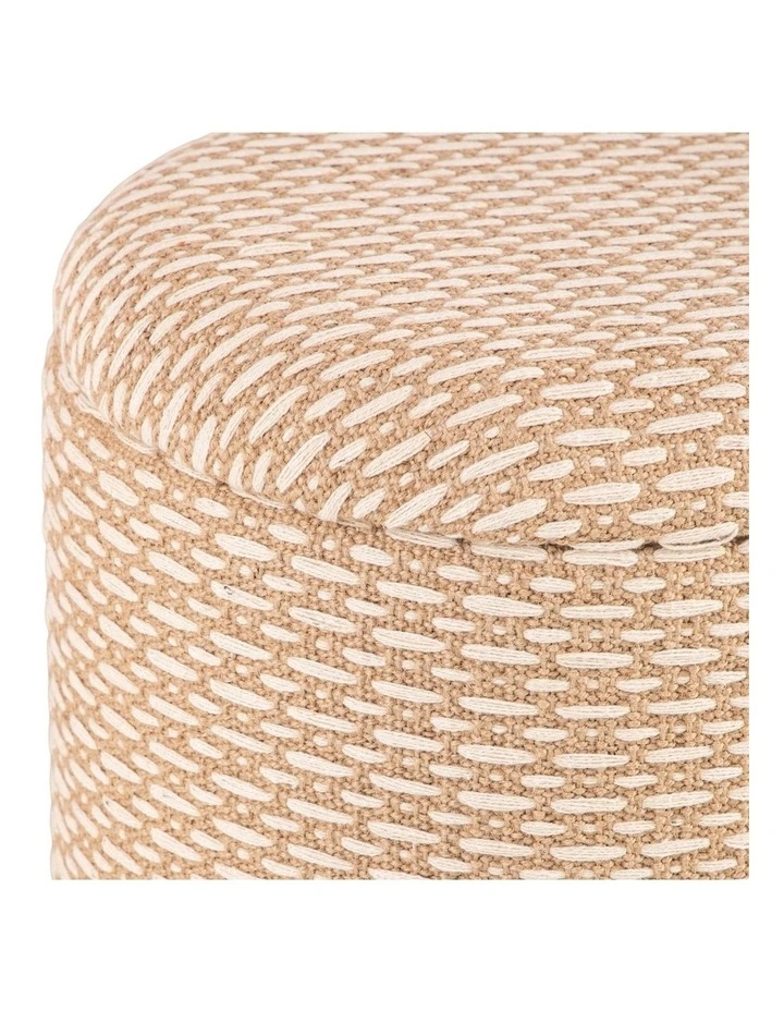 Renee Storage Ottoman 40x40x45cm Natural image 3