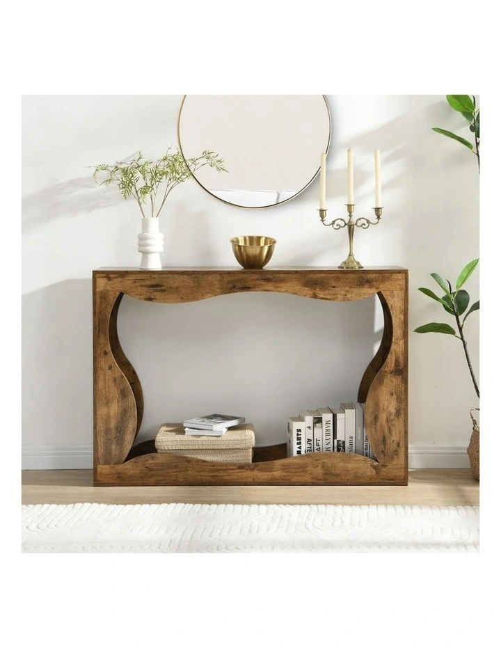Farmhouse Console Table with Storage, Hallway Table, Farmhouse Console Table with Storage, Brown image 3