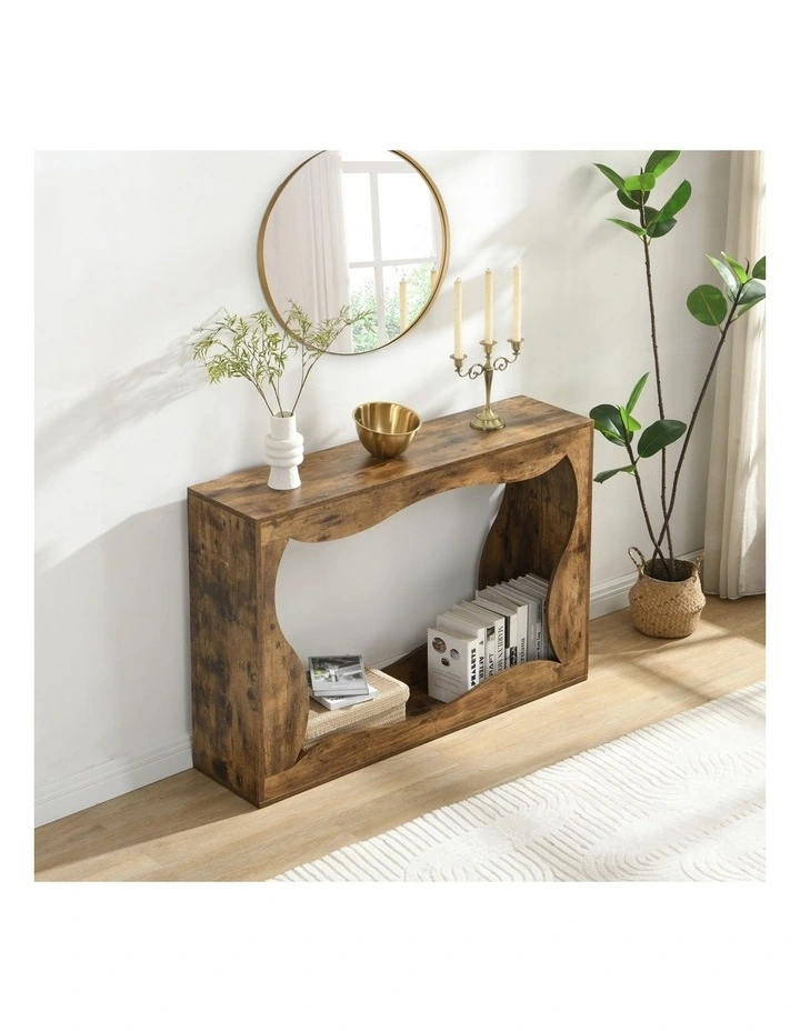Farmhouse Console Table with Storage, Hallway Table, Farmhouse Console Table with Storage, Brown image 4