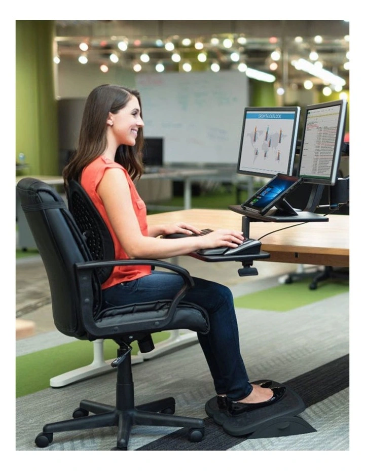 Kensington Black SmartFit Solemate Plus Foot Rest Adjustable Height Tilt image 5