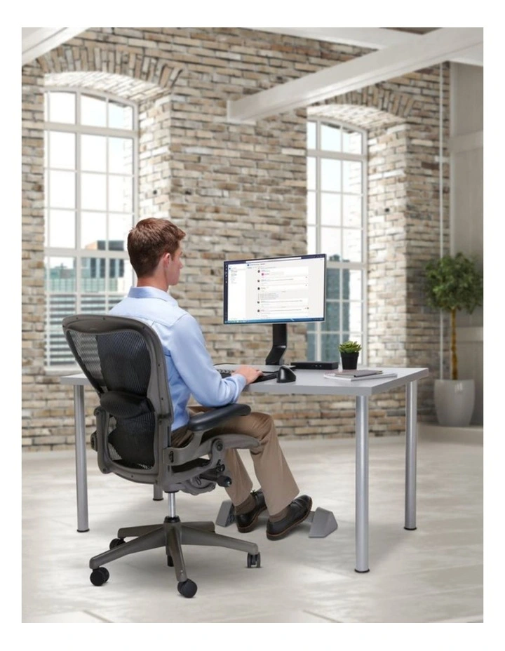 KENSINGTON Slimline Rocking Foot Rest 360 Degree Movement Grey 136Kg Capacity image 5