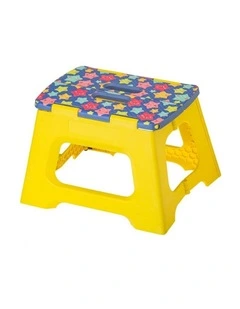 VIGAR Kids Foldable Stool Compact Stars Design 23cm Height for Children Use