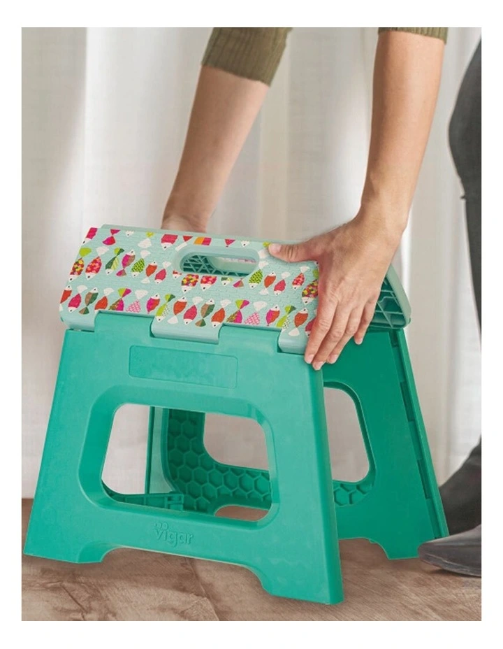 Vigar Compact Sea Kids Foldable Stool Footstool 23cm Non Slip image 3