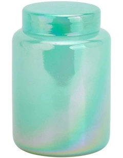 Annabel Trends Glass Opal Jar Storage Bermuda Green 10cmx15cm Large