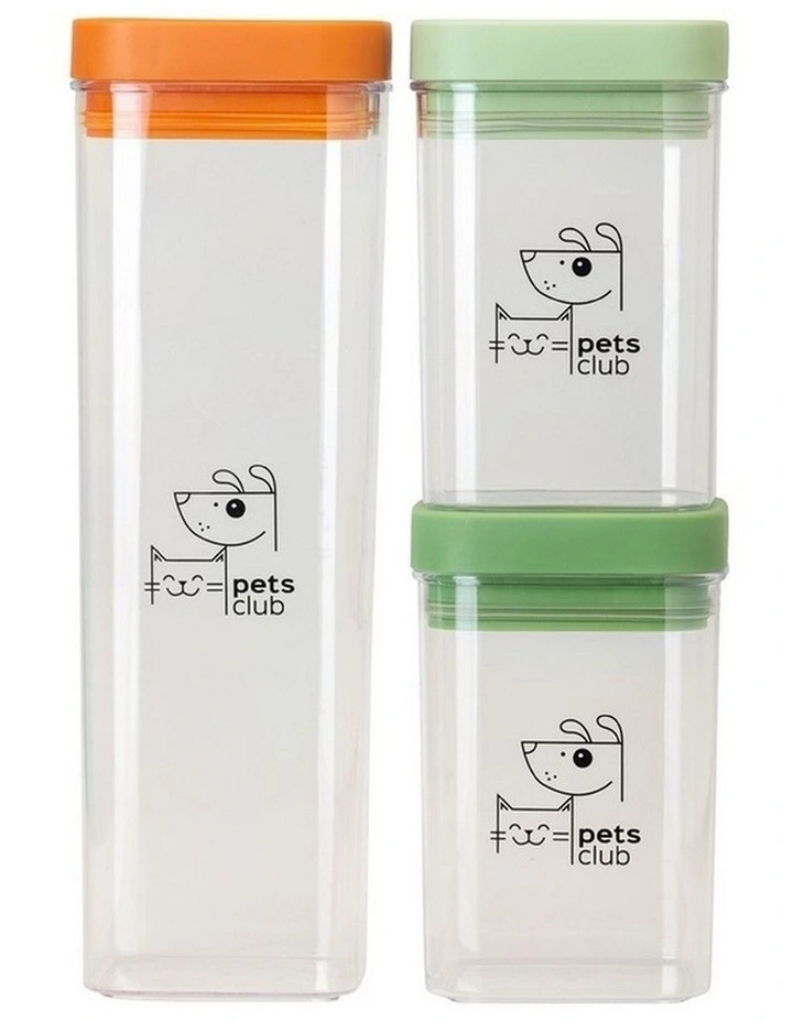 3pc Vigar Pets Club Cat and Dog Food Storage Container Set image 2