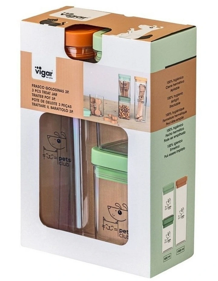 3pc Vigar Pets Club Cat and Dog Food Storage Container Set image 5