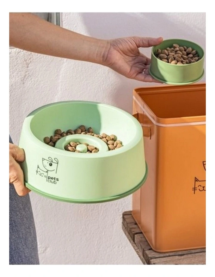Vigar Pets Club Large Pet Food Metal Storage Container with Lid Orange 12L image 3