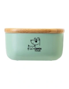 Vigar Pets Club Small Bamboo Treat Jar With Lid Green