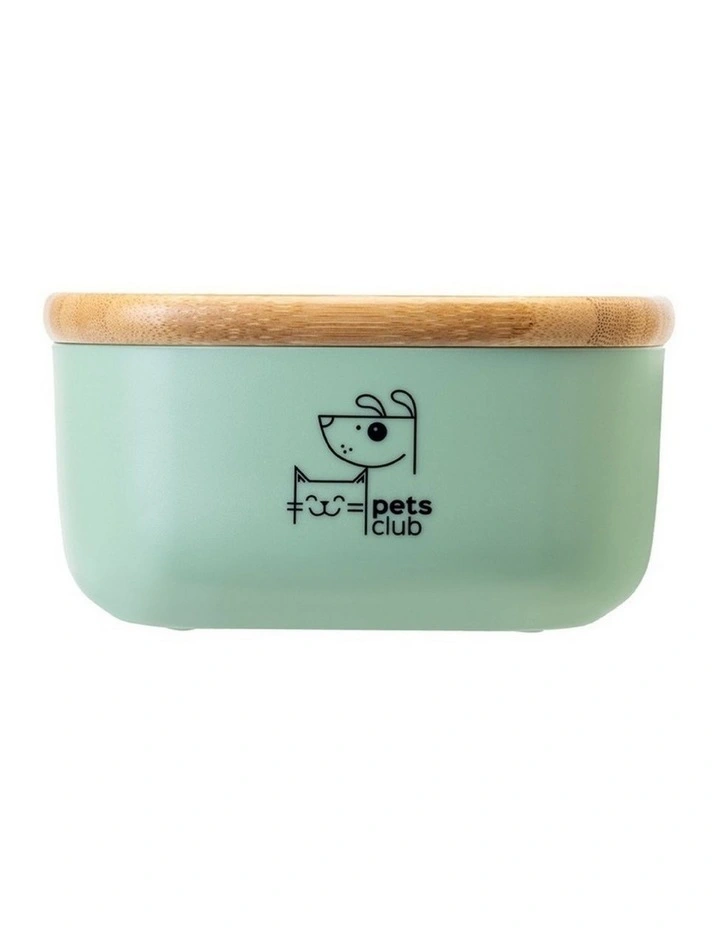 Vigar Pets Club Small Bamboo Treat Jar With Lid Green image 1