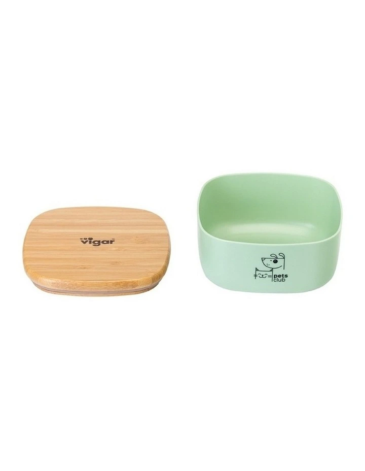 Vigar Pets Club Small Bamboo Treat Jar With Lid Green image 4
