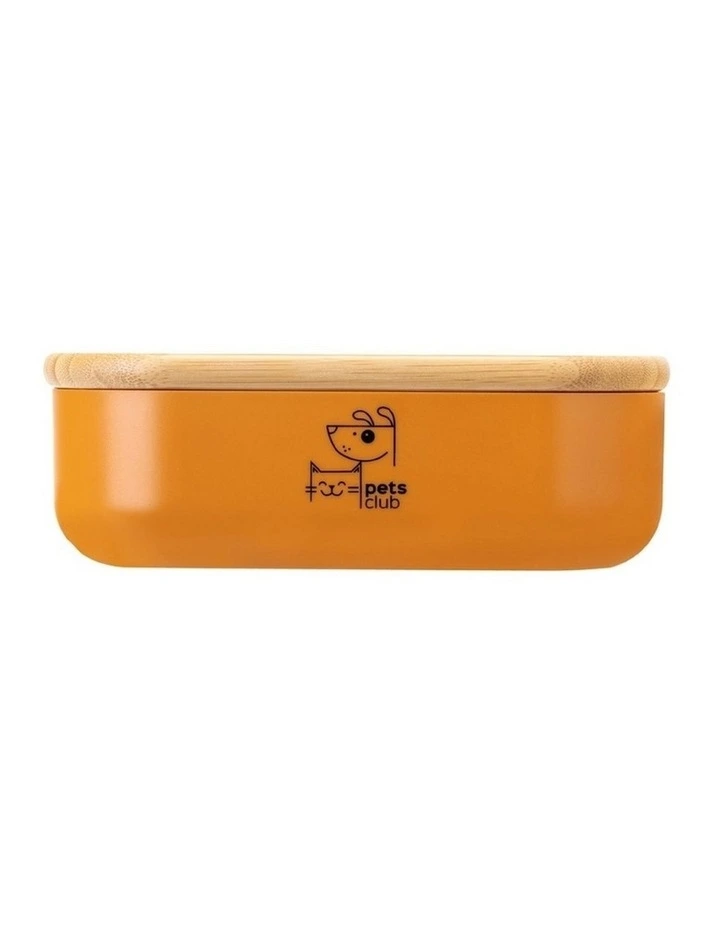 Vigar Pets Club Large Bamboo Treat Jar with Lid Orange image 1