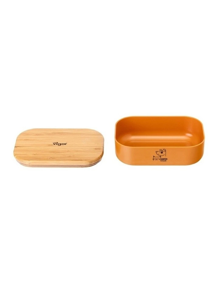 Vigar Pets Club Large Bamboo Treat Jar with Lid Orange image 3