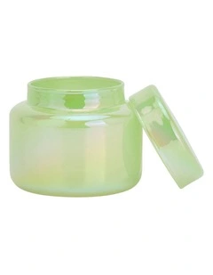 Glass Jar Storage Small Limeade 10cmx15cm in Opal