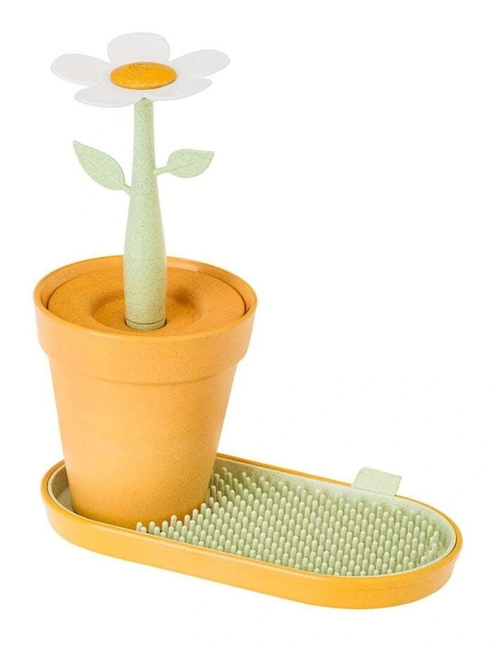Vigar 3pc Florganic Stationery Set Storage Pot Daisy Pen Tray Office Supply image 1