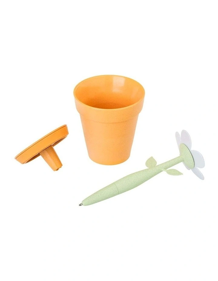 Vigar 3pc Florganic Stationery Set Storage Pot Daisy Pen Tray Office Supply image 3
