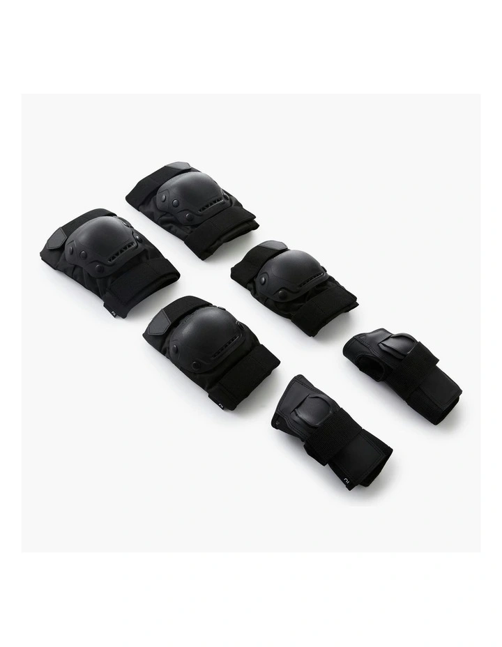 Decathlon | Adult 2 x 3-Piece Inline Skate Protection Set Fit500 - Black image 4
