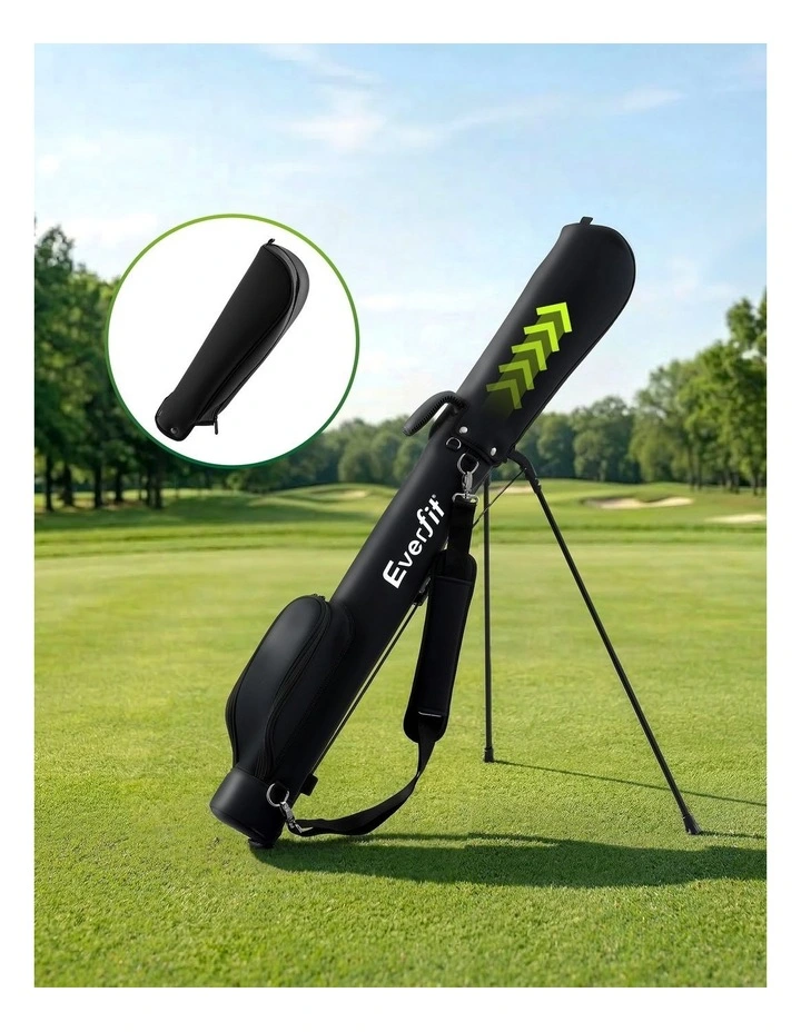 Everfit Golf Stand Bag Lightweight Sunday Pitch And Putt Bag Black image 5