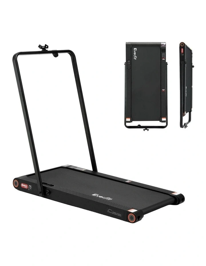 4 in 1 Vibration Walking Pad Treadmill in 380mm Black image 2