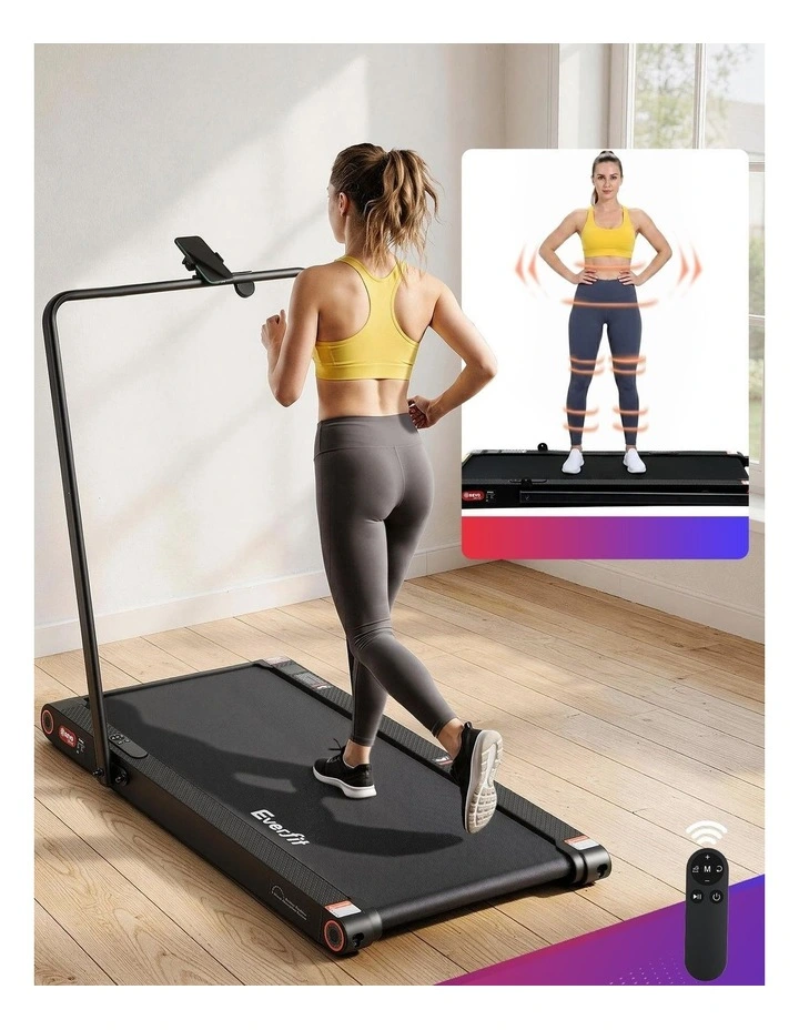 4 in 1 Vibration Walking Pad Treadmill in 380mm Black image 3