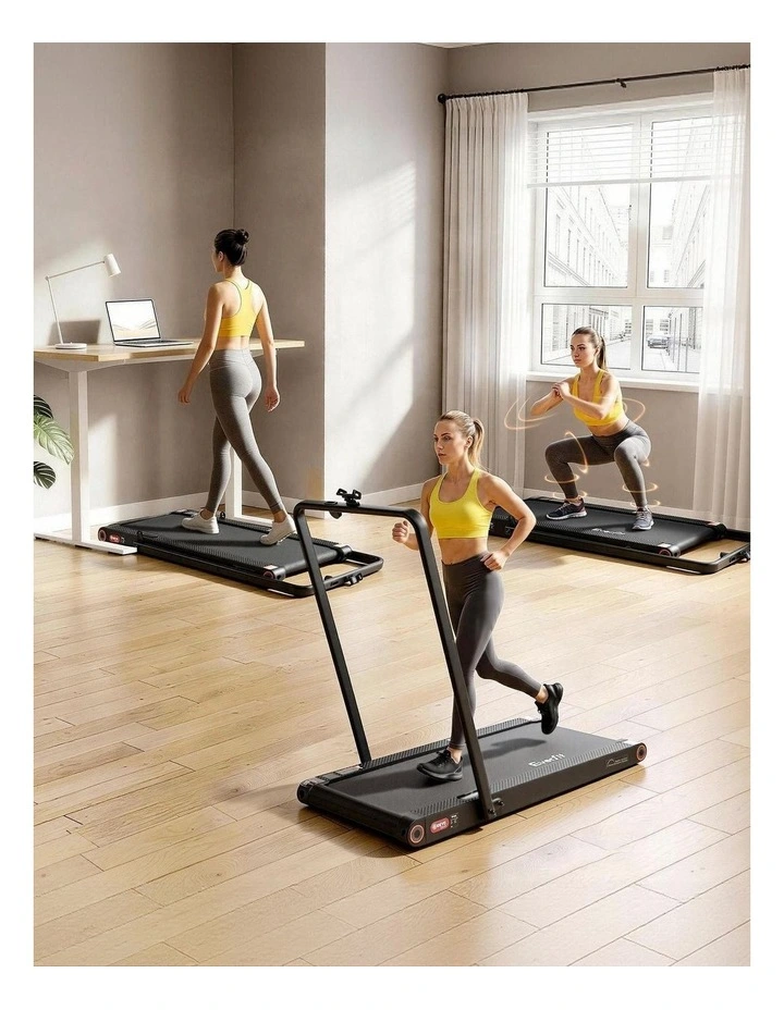 4 in 1 Vibration Walking Pad Treadmill in 380mm Black image 5