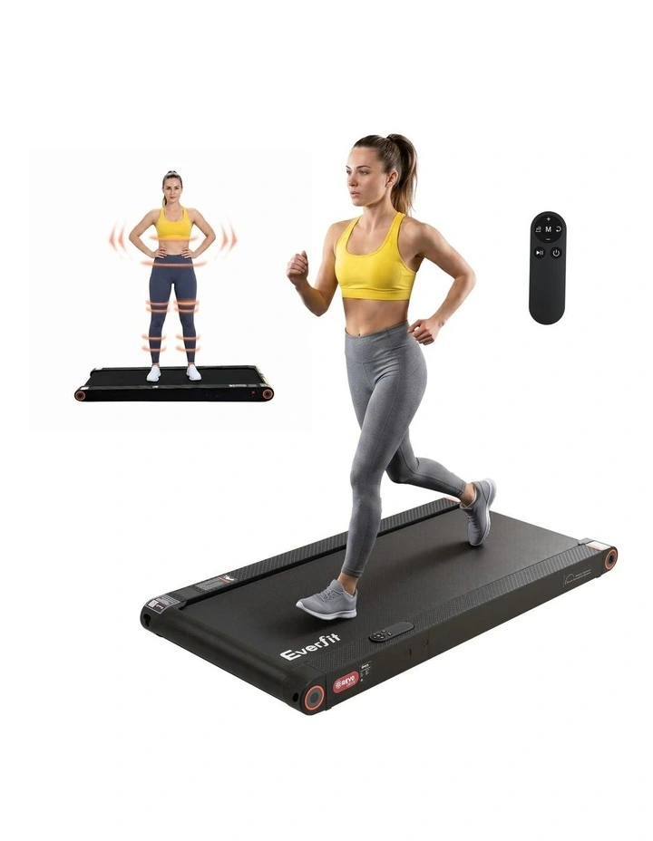 4 in 1 Vibration Walking Pad Treadmill in 380mm Black image 1