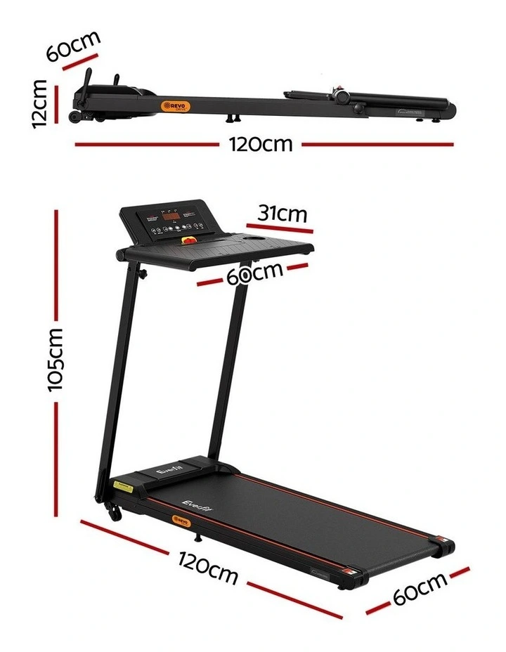 Electric Walking Pad Treadmill in Black image 4