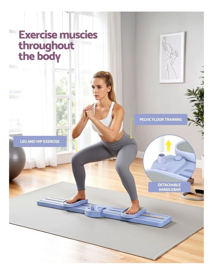Thigh Hip Exerciser Home Ski Leg Trainer in Purple image 6