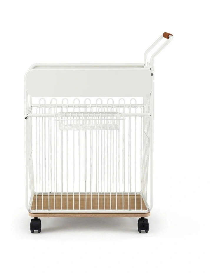 Mobile Yoga Mat Storage Rack in White image 2