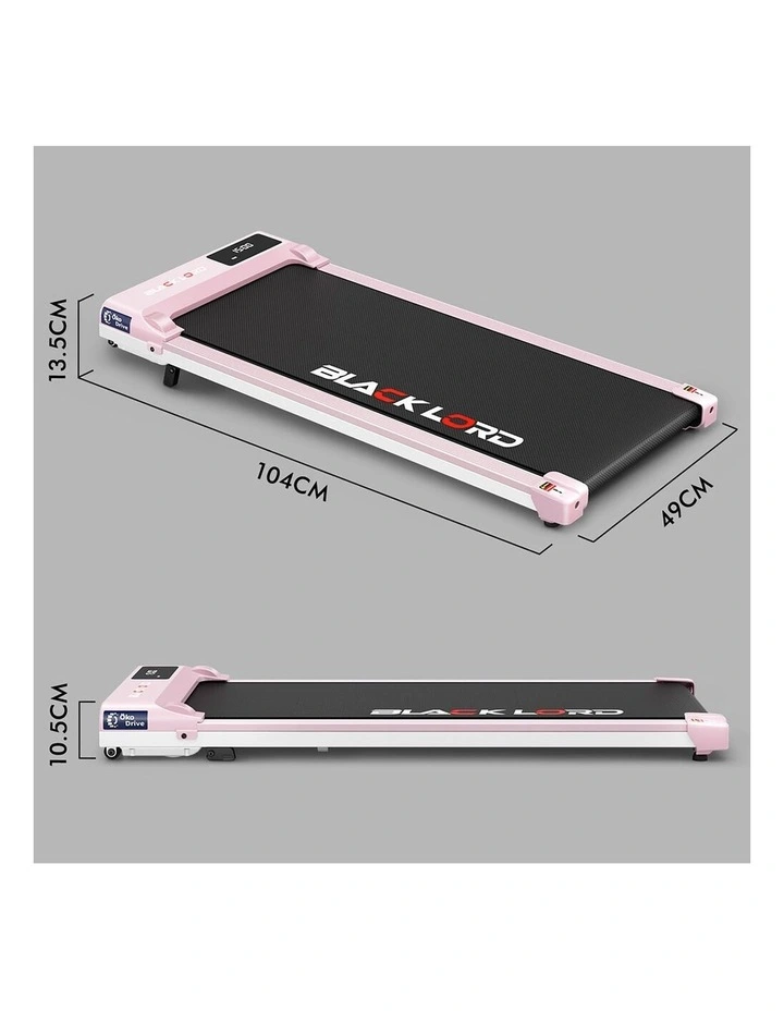 Treadmill Electric Walking Pad Under Desk Home Gym Incline Pink image 4